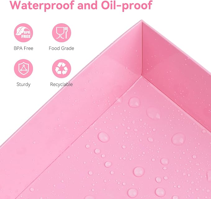 Kucoele Cake Boxes with Clear Lids, 7 x 7 x 4 Inches, 20 Pack, Pink | Disposable, Square Charcuterie Boxes, To Go Food Containers, For 4-6 Inch Cake, Jumbo Cupcakes, Bakeries