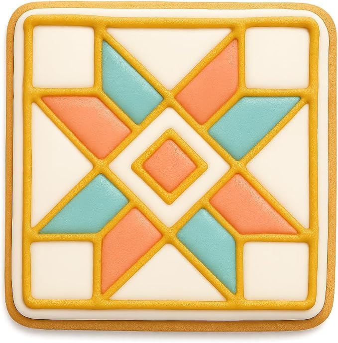 Crafty Quilt Block Cookie Cutter - 4x4" Premium Geometry Baking Tool
