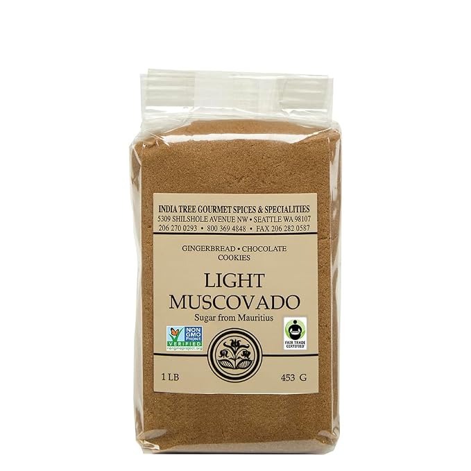 India Tree Light Muscovado Sugar, 1 lb.