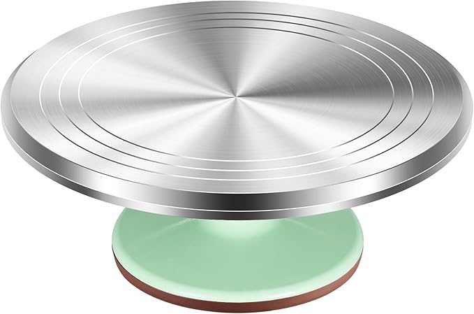 Kootek Aluminium Alloy Revolving Cake Stand 12 Inch Rotating Cake Turntable for Cake, Cupcake Decorating Supplies for Mother's Day