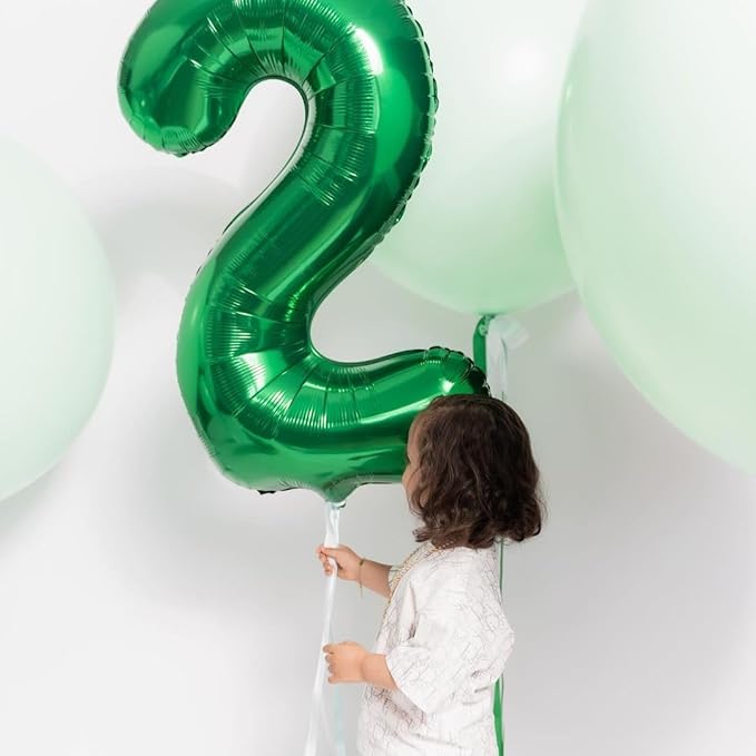 Dark Green Number 30 Balloon 40 Inch, 30th Birthday Party Decorations for Children, Giant 30 Foil Balloon for Party Supplies