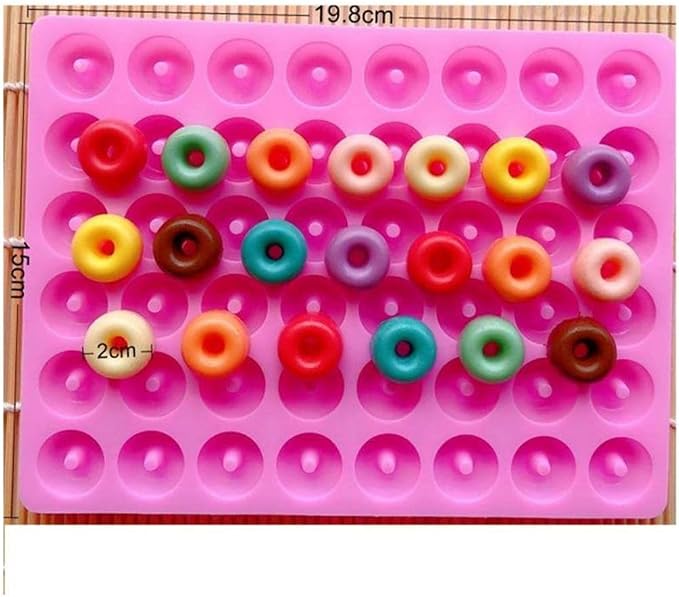 Generic 48 Cavity Chocolate Biscuit, Cake, Biscuit, for Donut Cake And Bread Cupcake, Pink