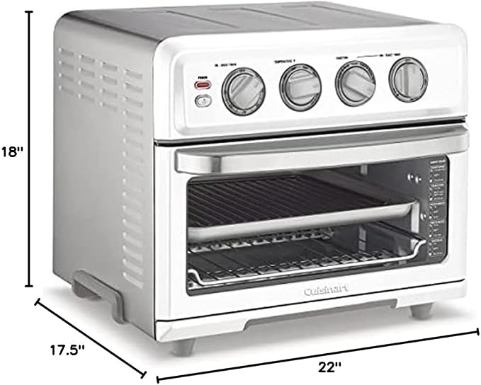 Cuisinart TOA-70W AirFryer Toaster Oven with Grill White Bundle with 1 YR CPS Enhanced Protection Pack