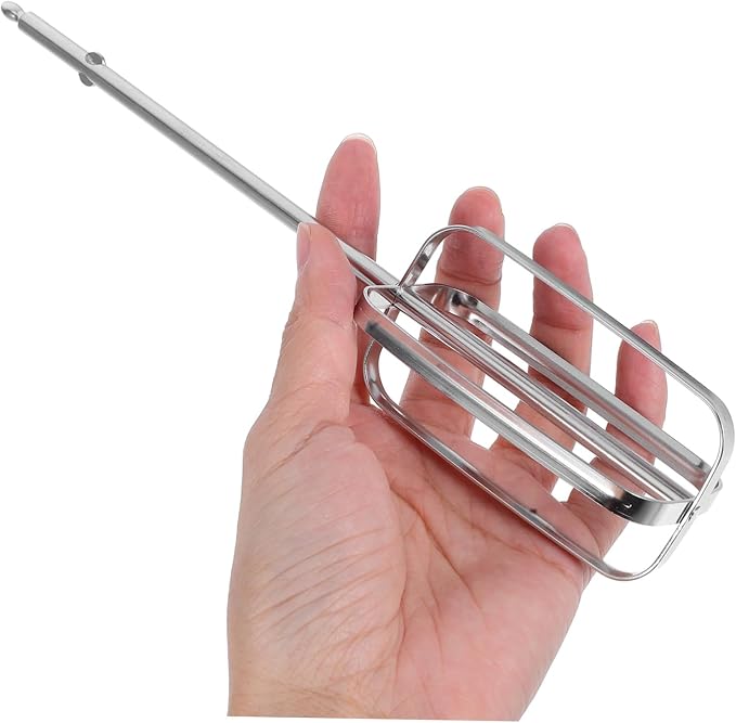 Hemobllo 2pcs Stainless Steel Egg Beater Replacement Parts for Hand Blender Electric Mixers Drill Whisk Attachment Wire Stirrer