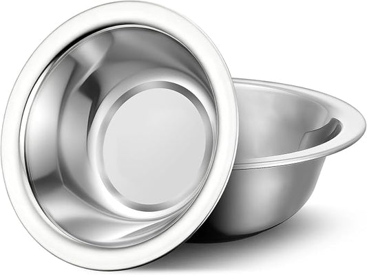 304(18/8) Stainless Steel Mixing Bowls for Kitchen, 2 Pack 5.5" Small Metal Mixing Cooking Bowls Set Stackable for Baking Serving Cooking Food Prep Storage Dishwasher Safe Lightweight