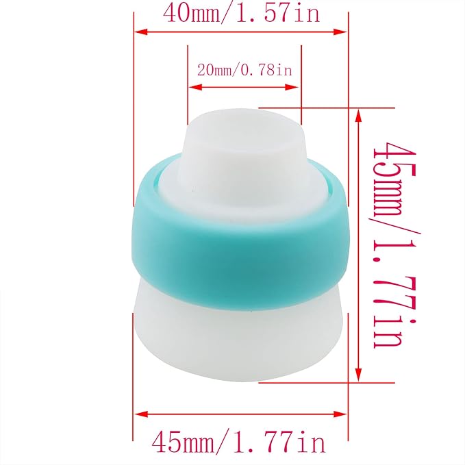 Piping Bag Coupler CHENJIN 4PCS 3 Color Converter Coupler Icing Nozzles, Blue+Green Single Hole/Three Holes Icing Cake Decor Tools