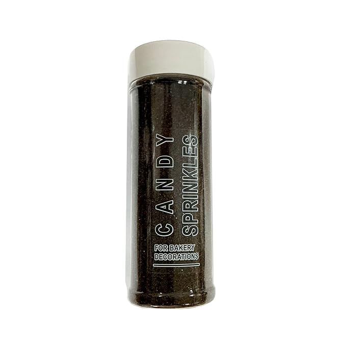 Edible Brown Sanding Sparkling Course Sugar Sprinkles 142g/ 5.01oz Brown Sprinkles Sanding Sugar for Baking, Cookies, Cupcakes, Ice Cream Topping and Rimming Sugar