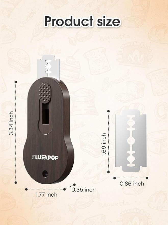 CLUEAPOP Bread Lame | Sourdough Scoring Tool | Bread Scoring Tool | Lame Bread Tool | Sourdough Tools Includes 5 Bread Razor Blades, Extractable & Magnetic Scoring Knife for Bread Baking