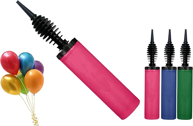 Balloon Pump, Inflator for Balloons, Toy Blower, Foil and Confetti Professional Pumper, Dual Action Hand Air Pump for Balloons.