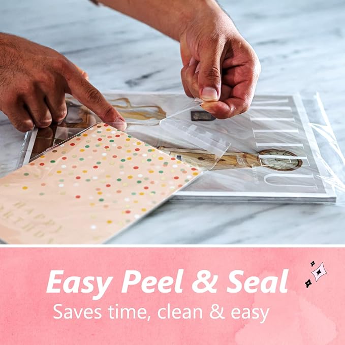 6" X 9" Self Sealing Cellophane Bags (1000 Pack) - Clear Cookie and Pretzel Rod Bags With Seal for Baked Goods Packaging, Cookie Wrappers, Bakery Packaging, Bake Sale, Candy, Treats, Goodies, Gifts