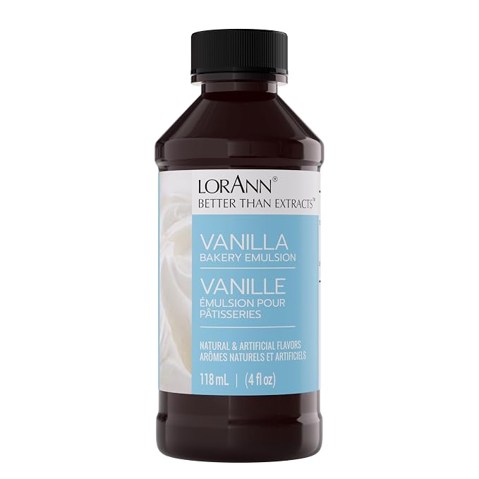 LorAnn Vanilla Emulsion, No Added Color, 4 ounce bottle