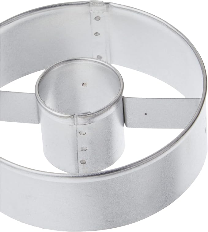 R&M Donut Cookie Cutter, Round with Hole Cut Out. Stainless Steel, 3 Inches (Pack of 3)