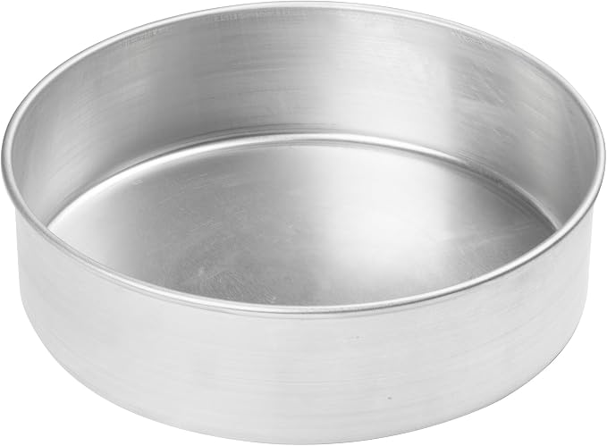 Winco Heavy-Duty Round Aluminum Layer Cake Pan, 12" x 3"
