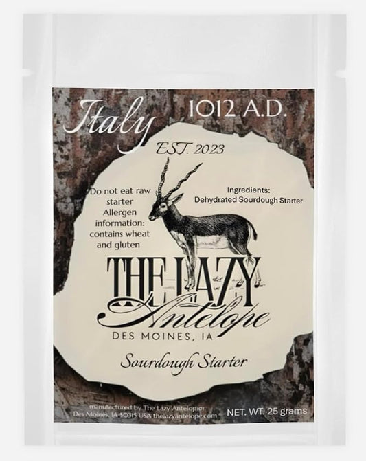1012 A.D. Italian Camaldoli Sourdough Starter Culture, 100% Organic Flour with Active Cultures, Dehydrated Powder, 25 Grams