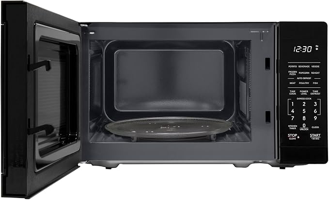 SHARP Compact Countertop Microwave Oven with Removable 10" Carousel Turntable, 700 Watt, 0.7 Cubic Feet, Black
