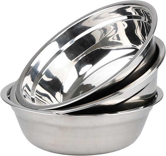 4-Pack Stainless Steel Mixing Bowls, Metal Nesting Bowls, 9.33 Inches