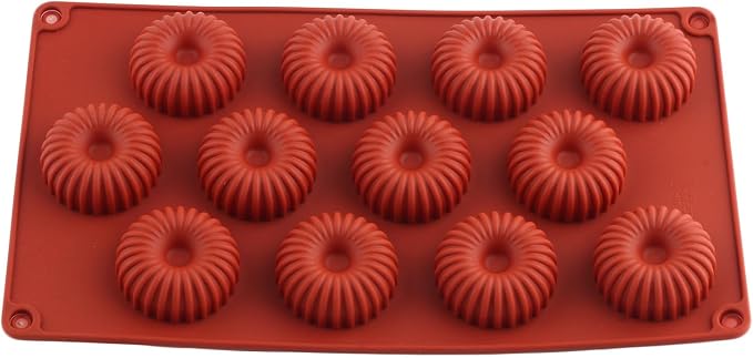 12 Cavity Mini Donut Shaped Silicone Chocolate Molds Doughnut Pan Mold For Donuts Muffin Cupcake