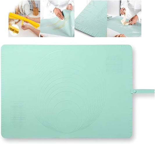 Extra Large Kitchen Silicone Pad - 2023 New Non Slip Non Stick Silicone Pastry Mats for Rolling Out Dough, Baking Mats Silicone for Baking Cookie Sheets, Thick Heat Resistant Mat for Oven Bread