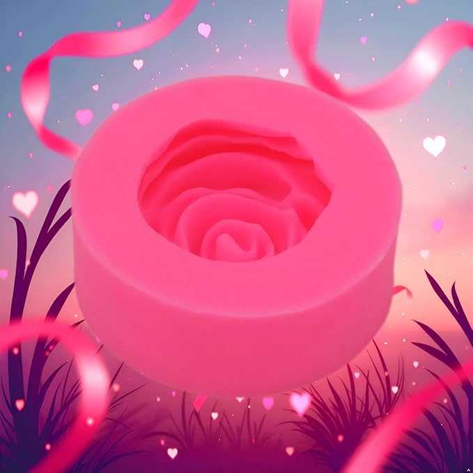 4 Pcs Large Size Rose Flower Silicone Molds - Candy & Chocolate Molds, Wedding Cake Decorating Tools, Fondant Sugarcraft Cake Molds