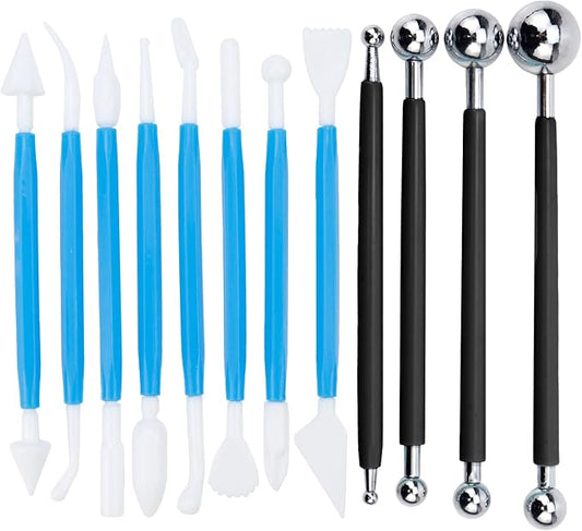 Antrader Fondant Cake Decorating Kit for Beginners Cake Sculpting | Sculpting Tools Kit for Cookie Cake Decorating