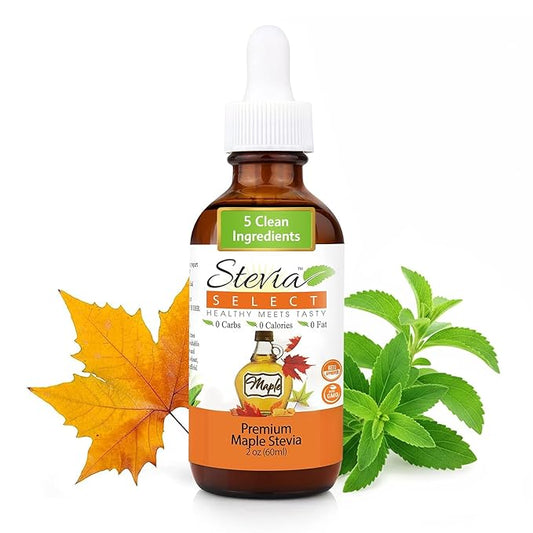Stevia Select Maple Flavored Liquid Stevia – Zero Calorie Coffee, Tea, Drink & Baking Sweetener, All-Natural, No Erythritol, Keto-Friendly Sugar Alternative, 300 Servings – 2 Oz (1 Pack)