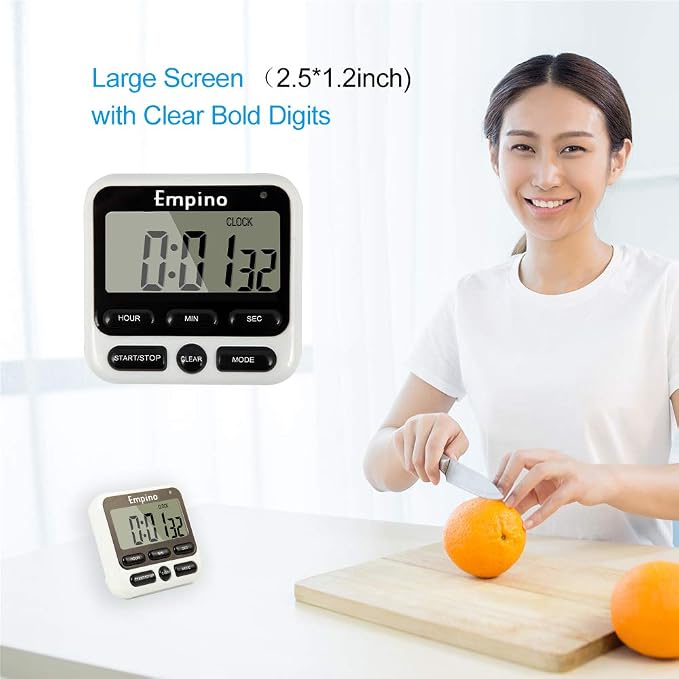 Digital Kitchen Timer Count-Up & Count Down Timer for Cooking Sports Game