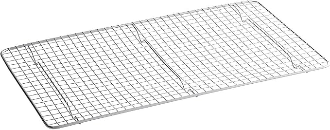 OCS Parts 12-Pack 10" x 18" Stainless Steel Pan Grate for Full Size Steam Table Pans | Footed Cooling Pan Grate for Steam Tables, Baking, and Hotel Pans