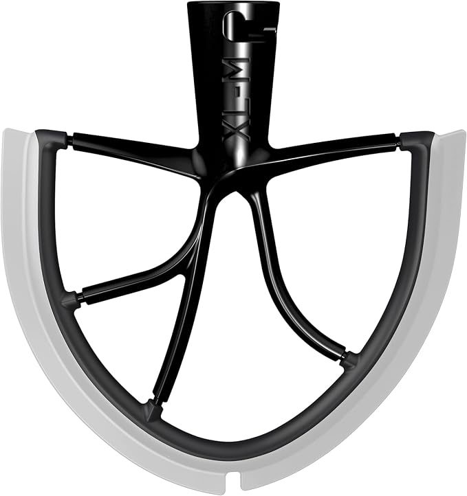 New Metro Design Beater Paddle Replacement Blade, Fits 5-Plus, 6, 7 & 8-Qt Bowl-Lift stand mixers, XL-MAX-Gray, Gray
