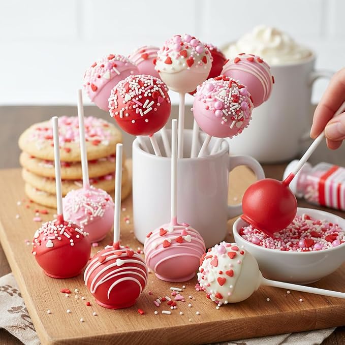 Hearts & Pearls Red, White and Pink Sprinkle Mix 4.4 oz, Valentines Sprinkles For Cake Decorating, Baking, Ice Cream & More, The Hampton Candy Company