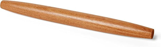 Amazon Basics Wooden French Rolling Pin, 17 in., Acacia Wood, Nonstick, Hand Wash Only