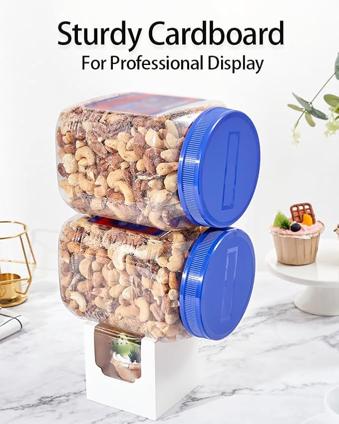 Happyhiram Cupcake Boxes 100 Pcs Bulk White Individual Cupcake Box, Single Cupcake Containers Cardboard Holders with Inserts and Window for Cocoa Bombs Packaging Togo Boxes for Birthdays Showers