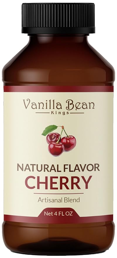 Pure Cherry Extract for Baking and Flavoring - 4 OZ - Premium Quality Natural Flavors for Baked Goods, Desserts, & Cooking