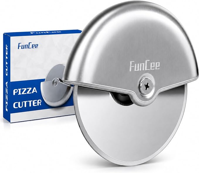 Premium Pizza Cutter Wheel with Sharp Blade For Cutting Through Pizzas, Crusts, Pies and More, Stainless Steel Knife with Ergonomic and Comfort Grip, Dishwasher Safe