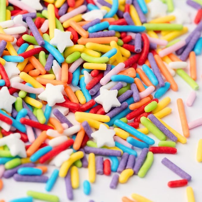 Sweets Indeed, Bulk Sprinkles, 1.3 pounds, Sprinkle Mix, Perfect for Cake Decorations, Baking Ice Cream Cookies Cupcake Topper (Rainbow Jimmies)