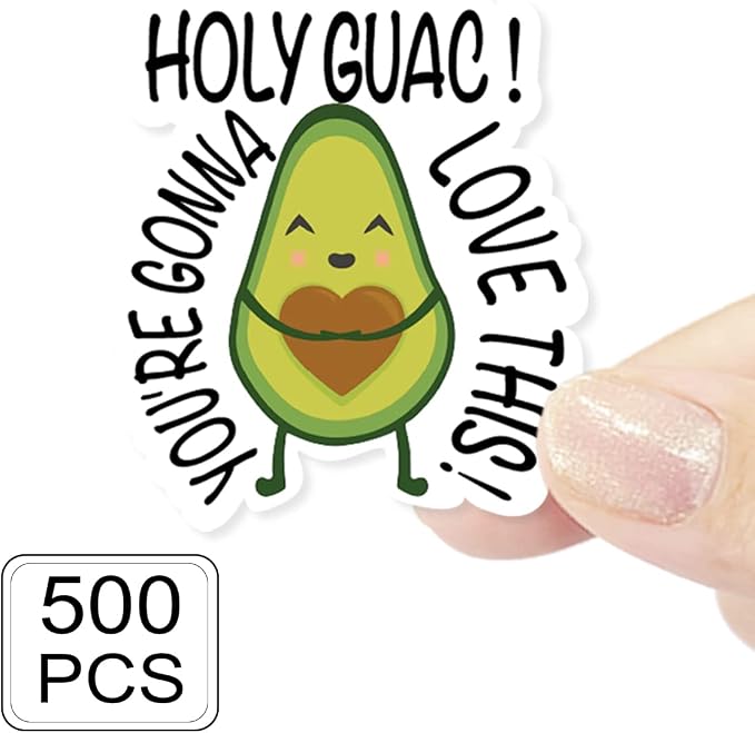 Cute Avocado You're Gonna Love This Avocado Stickers, Small Business Online Retailers Handmade Mailbox Packaging Sticker, Happy Fresh Guacamole Thank You Stickers 500 PCS