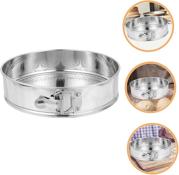 9-inch Stainless Steel Springform Cake Pan 304 Material with Removable Bottom and Secure Lock, Leakproof Cheesecake Mold for Home Baking and Oven Use