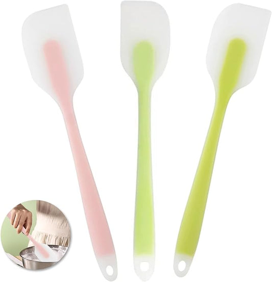 3 Pcs Silicone Spatula,8.2 Inch Heat-Resistant Spatula,Non-stick Rubber Spatulas, Baking Mixing Tool (Small)