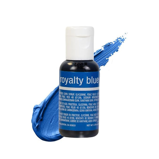 Chefmaster Liqua-Gel® Food Coloring | Vibrant Color | Professional-Grade Dye for Icing, Frosting, Fondant | Baking & Decorating | Royalty Blue | Red 3-Free | Made in USA | 0.70 oz