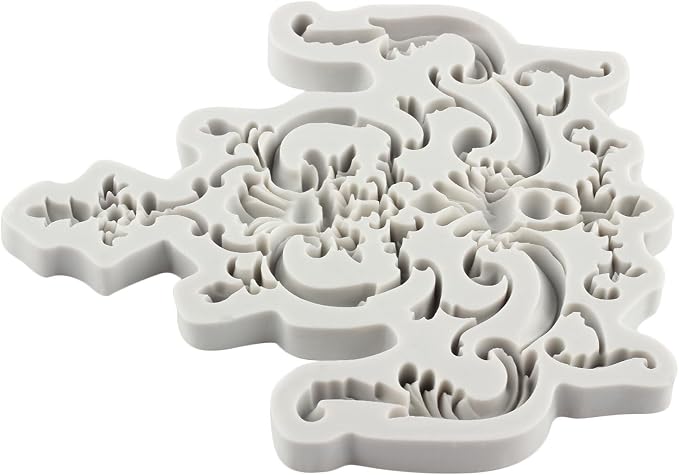 Baroque Fondant Mold Sculpted Scroll Curlicues Filigree Mold For Sugar Cake Decorating Cupcake Topper Gum Paste Polymer Clay