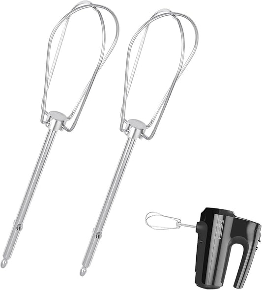 2 Pack Hand Mixer Attachments Beaters Compatible with BLACK and DECKER Electric Hand Held Mixer, Stainless Steel Replacement Parts, Beaters Electric Mixer Parts Accessories