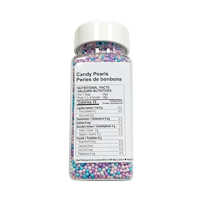 Homipooty Mermaid Nonpareils Sprinkles Edible Mini Pearl Sugar Sprinkles 110g/3.88oz 2mm Mini Pearl Baking Cakes Cupcake Topper and Cake Decorations