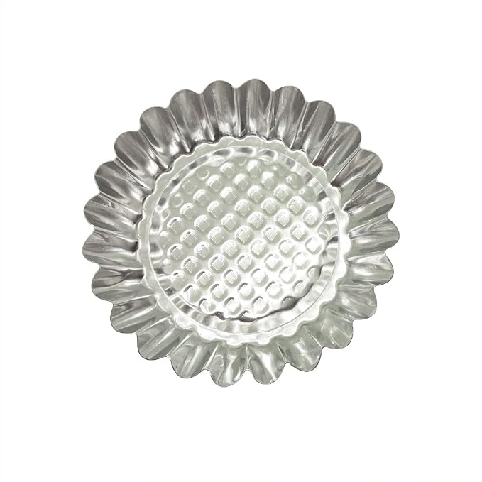 MYStar Set of 20, 3-3/4" Fluted Design Round Shape Non-stick Aluminum Tart Mold, Mini Pie Tin, Tartlet Pan