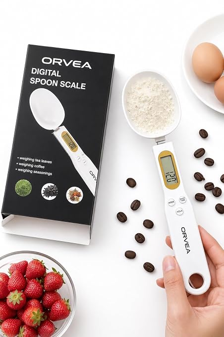 GramIQ Kitchen Electric Digital Weighing Spoon, Food Weight Measuring Digital Spoon Scale, Tare Function, Multi-Unit (g/oz), High Precision