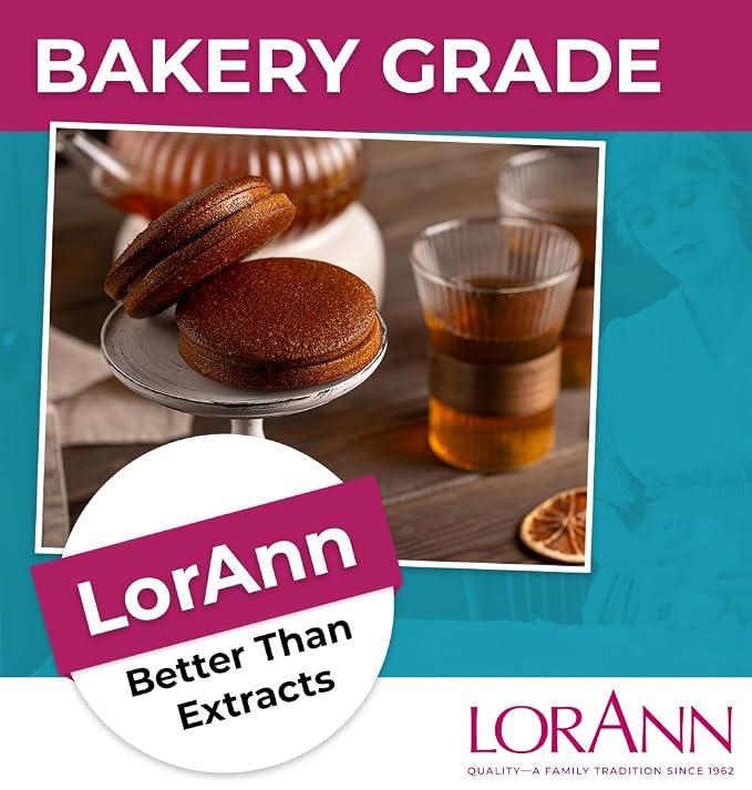 LorAnn Oils Rum Bakery Emulsion: Realistic Flavor, Ideal for Enhancing Boozy Notes in Baked Goods, Gluten-Free, Keto-Friendly, Extract Alternative Essential for Your Kitchen, 4 Oz