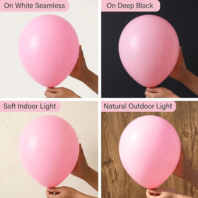 104pcs Pastel Pink Balloons Garland Arch Kit, 18 12 10 5 Inch Light Baby Blush Macaron Pink Latex Balloons for Girl Baby Bridal Shower Birthday Sweet 16 Decorations