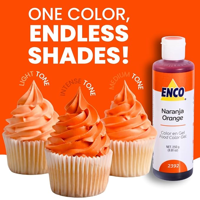 ENCO Gel Food Coloring 8.8 oz (Orange)