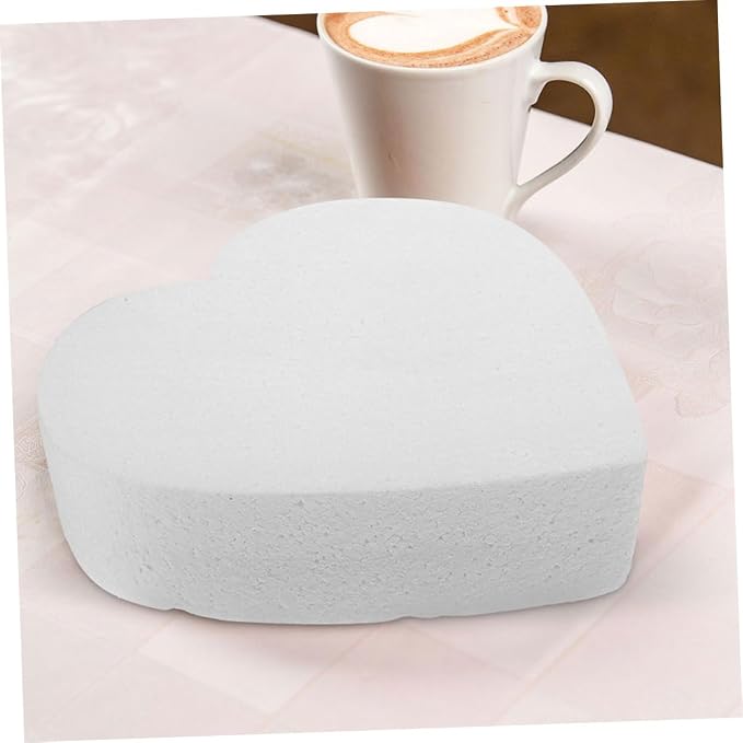 STOBAZA Heart Shaped Cake Model for Decorating and Wedding Displays Reusable Faux Cake Dummy for Baking Practice and Crafting Smooth for Easy Use