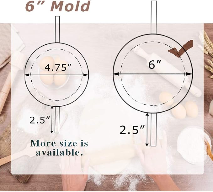 COTEY 6 Inch Empanda Press, Large Stainless Steel Dumpling Maker, 2-in-1 Dough Cutter/Dumpling Mold for Empanada, Dumpling, Ravioli, Pierogi & Hand Pie