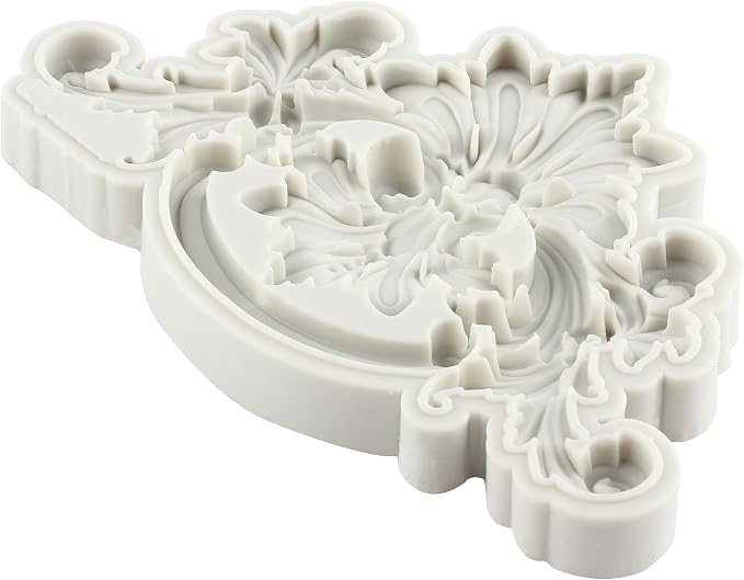 Baroque Fondant Mold Curlicues Scroll Lace Silicone Molds Filigree Mold For 3D Sculpted Cake Decorating Cupcake Topper Candy Chocolate Gum Paste Polymer Clay