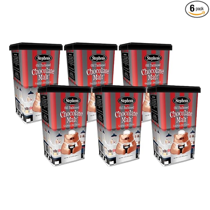 Stephen’s Gourmet Hot Cocoa Mix, Old Fashioned Chocolate Malt Hot Chocolate Drink for Cozy Winter Beverages and Dessert Drinks, 14 Ounce (Pack of 6)